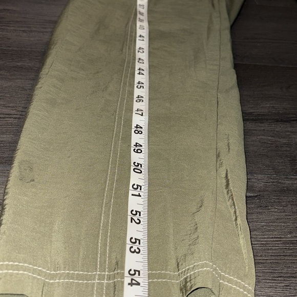 Zara Modal Long Sleeve Belted Jumpsuit w/Contrast Stitch Size Small Olive Green - Picture 13 of 16